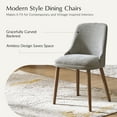thumbnail image 4 of Dining Chairs Set of 4 Velvet Upholstered Side Chairs Solid Wood Legs Home Kitchen Grey, 4 of 7