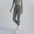 thumbnail image 2 of Ashirexll Womens Summer Pants, Yoga Pants Women, Fashion Solid Color High Waist Loose Yoga Full Length Tight Waist Trousers, 2 of 5