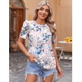 thumbnail image 3 of Camiseta Zeagoo con manga abullonada y cuello redondo para mujer, 3 of 4