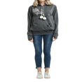 thumbnail image 1 of Ladies‘ Hooded Sweatshirt with Cat Print  Long Sleeve and Large Pocket, 1 of 9