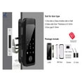 thumbnail image 2 of Door Lock, Waterproof Outdoor Fingerprint Lock Suitable For Door Thickness 10-12mm Smart Home App Tuya Control ,Easy to Install, 2 of 6
