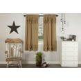 thumbnail image 2 of VHC Brands Simple Life Flax Khaki Country Farmhouse Window Curtain Ruffled Short Panel Set of 2 63x36, 2 of 8