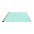 thumbnail image 2 of Ahgly Company Machine Washable Indoor Rectangle Solid Turquoise Blue Modern Area Rugs, 5' x 7', 2 of 4