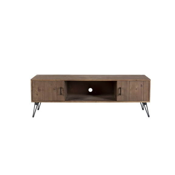 Newboti Furniture Industrial style Reclaimed wood Media TV Stand with Storage Cabinet for Living Media Room 91480
