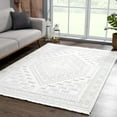 thumbnail image 6 of Hauteloom Alya Hallway, Kitchen Runner Rug - Bohemian, Transitional - High Pile - White - 2'7" x 7'3", 6 of 6