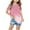 Pink, variant on Nskgu Girls Casual Short Sleeve T Shirts Kids Loose Soft Floral Printed Color Block Tunic Tops Tees Blouses Size 3-12 Years under $10