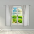 thumbnail image 4 of 2 Pack 3/4 Inch Diameter Adjustable Curtain Metal Rod with Round Clear Acrylic Ball Finials，66 to 120 Inch, 4 of 6