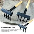 thumbnail image 6 of Hand Tools Agricultural Rake Hoe Landscape Rake Rakes for Lawns Garden Cultivator Iron Rake Small Rake with Handle, 6 of 6