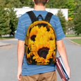 thumbnail image 4 of Easygdp Flower Bush Sunflower Mochila Ligera de 15 Pulgadas para Estudiantes, Mochila Cómoda para la Escuela y Viajes, Correas Ajustables, 4 of 6