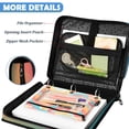 thumbnail image 2 of ALAZA Zipper Binder Elegant Abstract Pattern 2 inch 3 Ring 500 Sheet Capacity Trapper Keeper File Folder Organizer Bag, 2 of 8