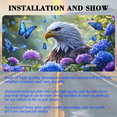thumbnail image 3 of 1 Pcs 2D Flat License Plate Covers & Frames, Eagle among Flowers For Decorative Front, Waterproof For Decoration Aluminum License Plate Covers & Frames Cover For Men Women, 12" X 6", 3 of 7