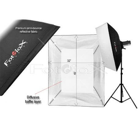 - Fotodiox Pro 32x48in (80x120cm) Softbox PLUS Grid (Eggcrate) for Studio Strobe/Flash with Soft Diffuser and Dedicated Speedring for Novatron M Series and FC Series