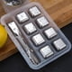 thumbnail image 4 of Juego de piedras para whisky de acero inoxidable de 8 • Cubitos de hielo reutilizables para bebidas • 304 Grado alimentario • Refrigeración sin dilución • Cubos fríos de 26mm con pinzas y caja, 4 of 4