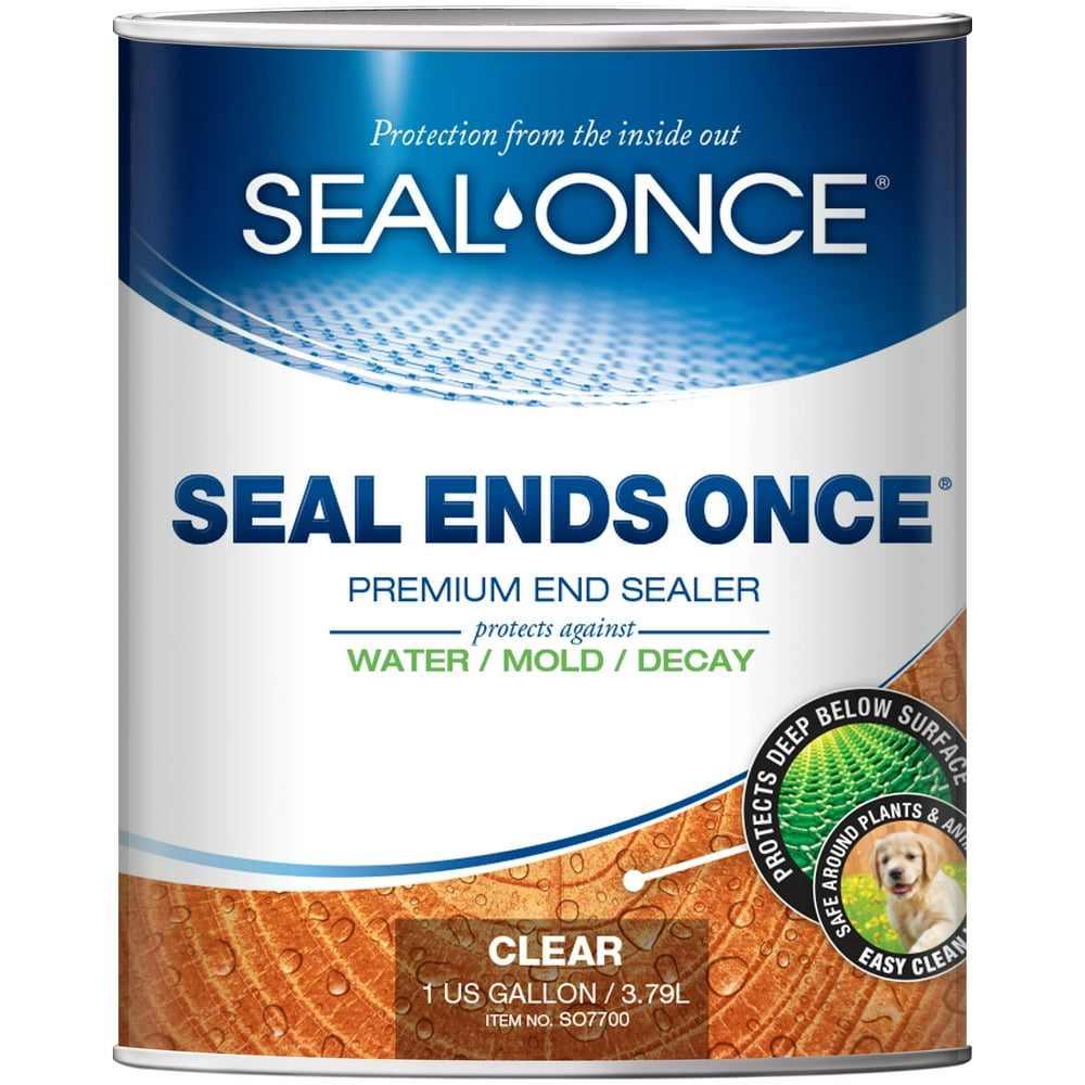 SEAL ENDS ONCE Wood End Sealer, 1 Quart, Use on Cut Ends of Decks Ipe