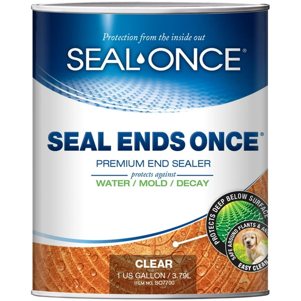 SEAL ENDS ONCE Wood End Sealer, 1 Quart, Use on Cut Ends of Decks Ipe