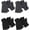 Black, Grey, variant on 4 Pairs Winter Half Finger Gloves Knitted Fingerless Mittens Warm Stretchy Gloves for Men and Women