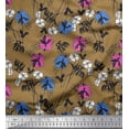 thumbnail image 1 of Soimoi Cotton Poplin Fabric Leaves & Floral Artistic Print Sewing Fabric Yard 56 Inch Wide, 1 of 3