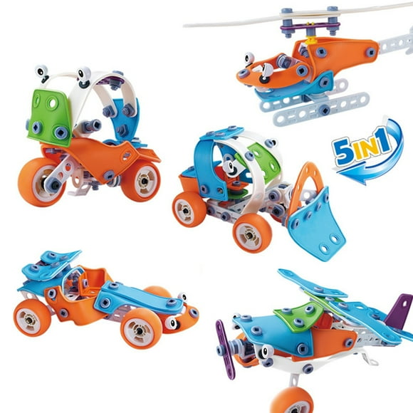 5PCS DIY Car Toys Detachable Realistic Construction Truck Toys Mini Plane Toys