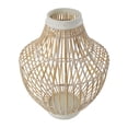 thumbnail image 6 of DecMode 17" Handmade Open Frame Brown Bamboo Vase with White Metal Accents, 6 of 9