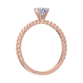 thumbnail image 2 of 1/3 Carat Prong Set Solitaire Diamond Engagement Ring Band in 14K Rose Gold (Ring Size 8.75), 2 of 5