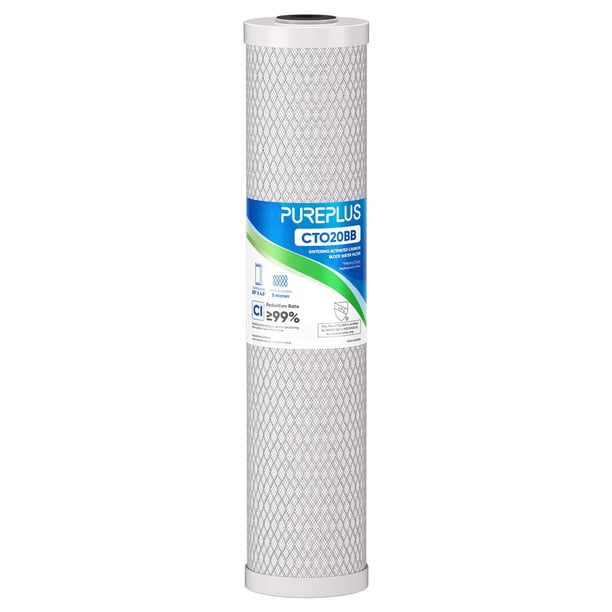 Cartucho de filtro de agua PUREPLUS 5 Micron 20x4.5 Carbón Activado