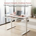 thumbnail image 4 of CHITOOMA Electric Standing Desk with Built-in Drawer, 44" x 24" Adjustable Height Computer Desk, 4 Memory Presets for Home Office, White, 4 of 8