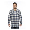 thumbnail image 1 of Yarn-Dyed Long Sleeve Flannel Shirt, S, EcruBlue, 1 of 3