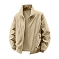 thumbnail image 7 of Staron Women's Lightweight Zip Jacket Casual Long Sleeve Solid Basic Loose Cardigan Travel Vacation Spring Summer Fall Tops Khaki M, 7 of 7