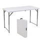 thumbnail image 1 of Mesa Plegable Jardin Exterior Portatil Eke Life Home Tablon rectangular 122cm Ajustable Color Blanco, 1 of 7