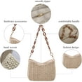thumbnail image 4 of Kukuzhu Straw Beach Bag, Summer Straw Bags for Women Trendy Straw Purses and Handbags Shoulder Tote Bag for Vacation, 4 of 7