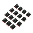thumbnail image 3 of Raindrops 15Pcs Wire Clamps for Cables Black Plastic Square Design for Desk Clutter, 3 of 8