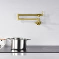 thumbnail image 6 of Sumerain Gold Pot Filler Faucet Wall Mount with Double Joint Swing Arms, 6 of 11