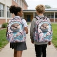 thumbnail image 2 of Yspwyqan Kids Backpack And Lunch Box Set, 4 Piece Cherry Blossom Otter Schoolbag 17 Inch Lightweight Large Capacity Backpacks, Back to School for Boys Girls Elementary Middle School, 2 of 7