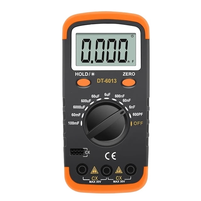 Professional Digital Capacimeter 6000 counts Capacitor Capacity Meter Lcr Tester 100000uF Capacitor High Precision Multimeter ,Easy to Use