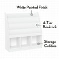 thumbnail image 6 of RiverRidge Kids Bookshelf Toy Storage Organizer with 4 Bookracks 3 Cubbies and 2 Gray Bins, 6 of 9
