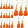 thumbnail image 1 of HUGFEGWE 20pcs 3.7 Inch Mini Tiny Craft Tassels Soft Elegant Handmade Silky Floss Tassels with Cord Loop for Keychain Earring, Jewelry Making, Graduation, Bookmarks, Gift Tag DIY Craft CJ25311-447, 1 of 6