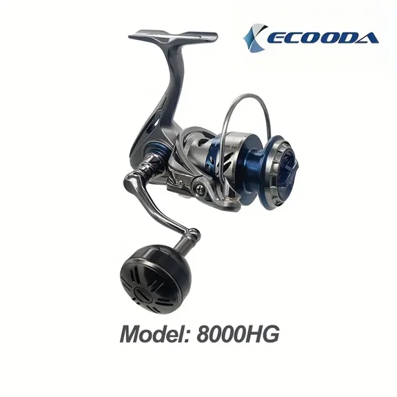 ECOODA Hadera 8000HG Series Spinning Reel 15KG Drag Power Saltwater Fishing Reel Fishing Wheel 4.3:1 Gear Ratio