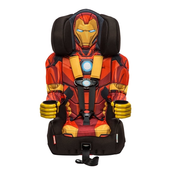 KidsEmbrace Iron Man 2-in-1 Combination Harness to Booster Car, Forward-Facing Harness, Booster, Multi-Position Headrest, Toddler