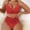 Red, variant on Up to 65% off! Pitauce Women Lingeries Bra Top + Panty Underwear Set Plus Size Corset Lace Floral Lingeries Two Piece Set Everyday Underwear Set