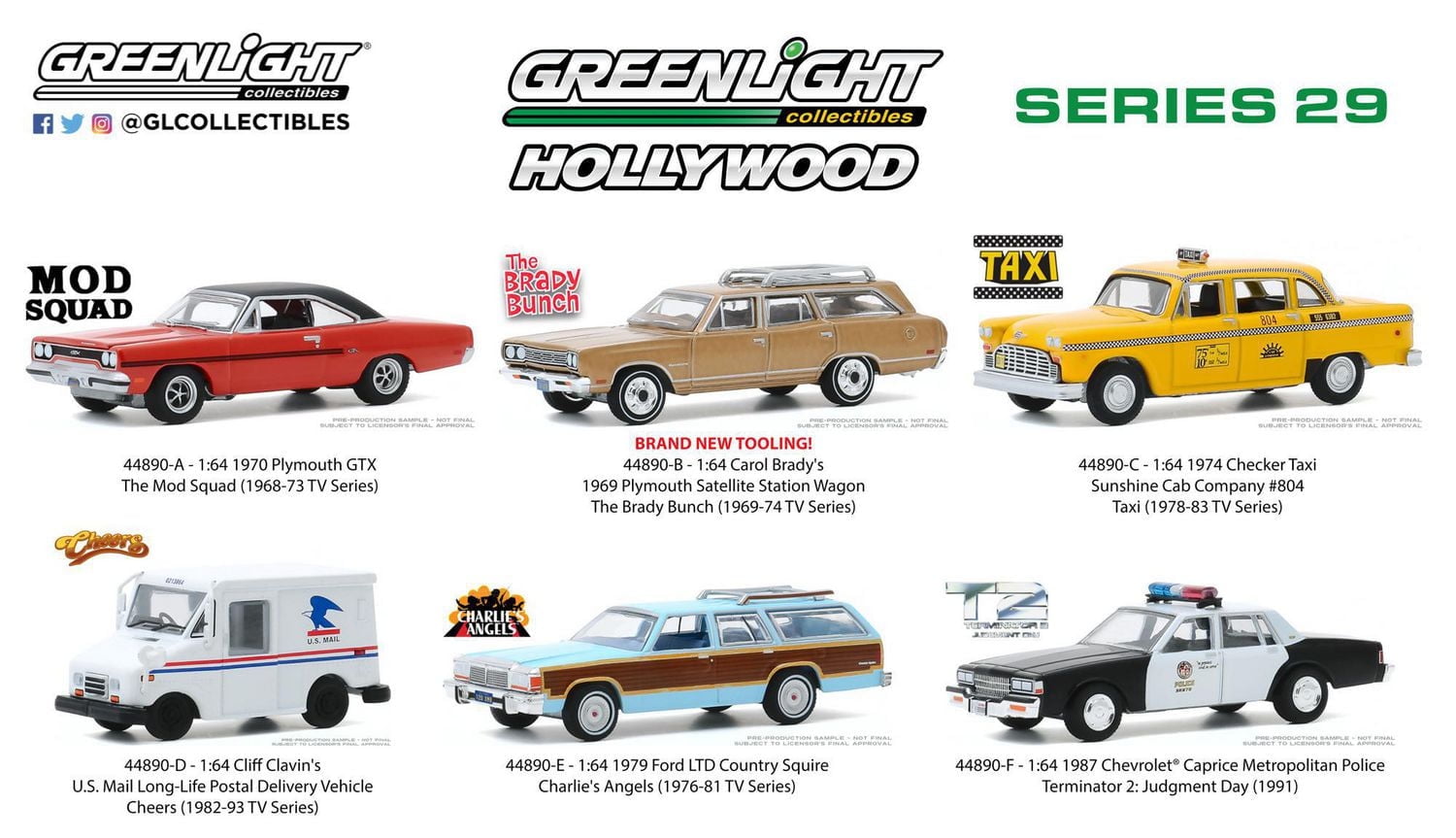 GreenLight 1:64 Hollywood Die-Cast Vehicles Series 29