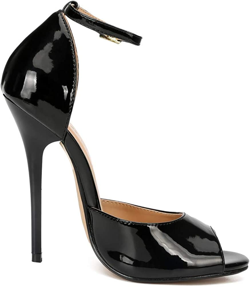 HEY SI MEY Tikicup Extreme High Heels 14-15cm Unisex Ankle Strap Pumps size  45 £45.00 - PicClick UK