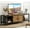 Rustic Brown-58In, variant on Homhougo 58" TV Stand for Television up to 65 Inches, TV Stand with Storage, Entertainment Center with Adjustable Legs, Rustic TV Stand with Open Shelves & 2 Doors for Living Room, Rustic Brown