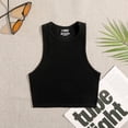thumbnail image 3 of DuoJiaJ Womens Summer Casual Fashion Sleeveless Short Cropped Navel Tank Top Women Workout Tank Tops Black S, 3 of 3