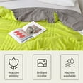 thumbnail image 5 of JeashCHAT Cooling Comforter Twin, Summer Ruffled Quilt 60"x80" Ruffle Comforter for Women, Soft Lightweight Thin Comforter for All Season, Green, 5 of 6