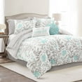 thumbnail image 3 of Lush Decor Aprile Soft Reversible Oversized Comforter Yellow/Gray 8Pc Set King, 3 of 11