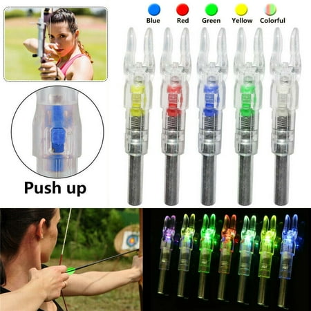 6Pcs Automatic LED Lighted Nocks Shooting Archery Arrows 6.2mm Arrow Nock Tail
