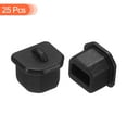 thumbnail image 3 of 25pcs USB Type B Port Plugs Covers Caps Silicone Anti Dust Protectors for USB Female End, Black, 3 of 4