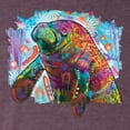 thumbnail image 6 of Wild Bobby Rainbow Painted Manatee Dean Russo Design Animal Lover Men Premium Tri Blend Tee, Vintage Purple, Small, 6 of 6