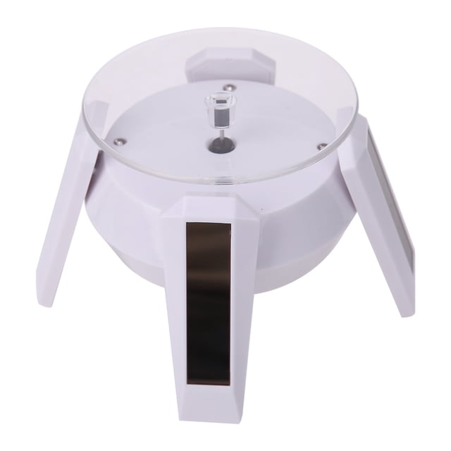 Encendiendo Eléctrico Organizador Luz LED giratoria de la placa giratoria del soporte de exhibición de la joyería de 360 grados con energía solar Likrtyny Libre de BPA