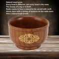 thumbnail image 2 of Jujube wood rice bowl, anti-scalding, elegant and round, for kitchen, platinum and gold type, 2 of 4